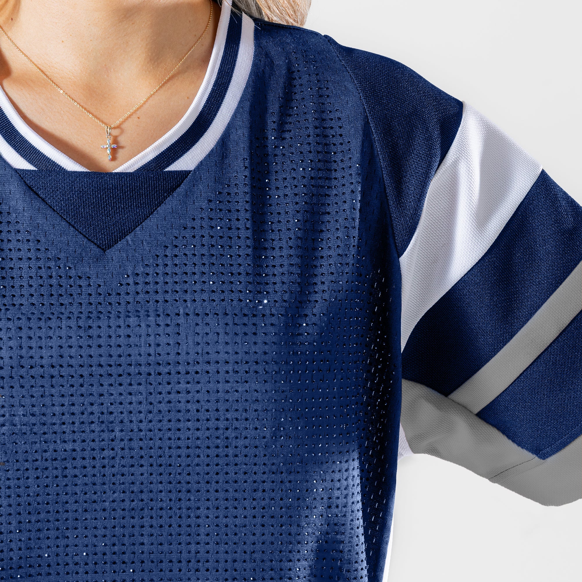 DALLAS COWBOYS AMPED UP RHINESTONE FASHION TOP