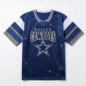 DALLAS COWBOYS AMPED UP RHINESTONE FASHION TOP