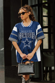 DALLAS COWBOYS AMPED UP RHINESTONE FASHION TOP