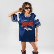 DENVER BRONCOS AMPED UP RHINESTONE FASHION TOP