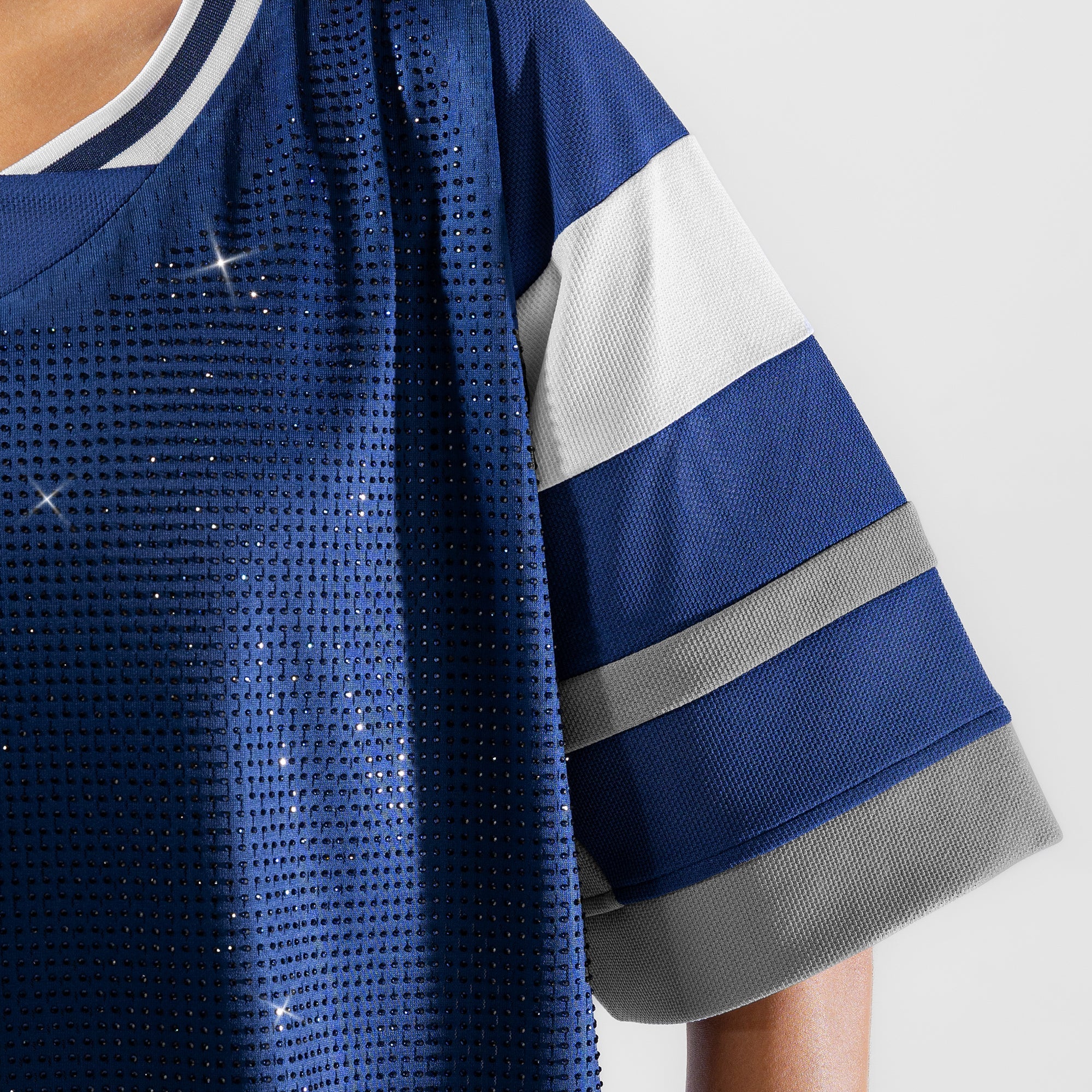 DENVER BRONCOS AMPED UP RHINESTONE FASHION TOP