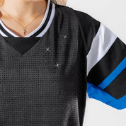 DETROIT LIONS AMPED UP RHINESTONE FASHION TOP