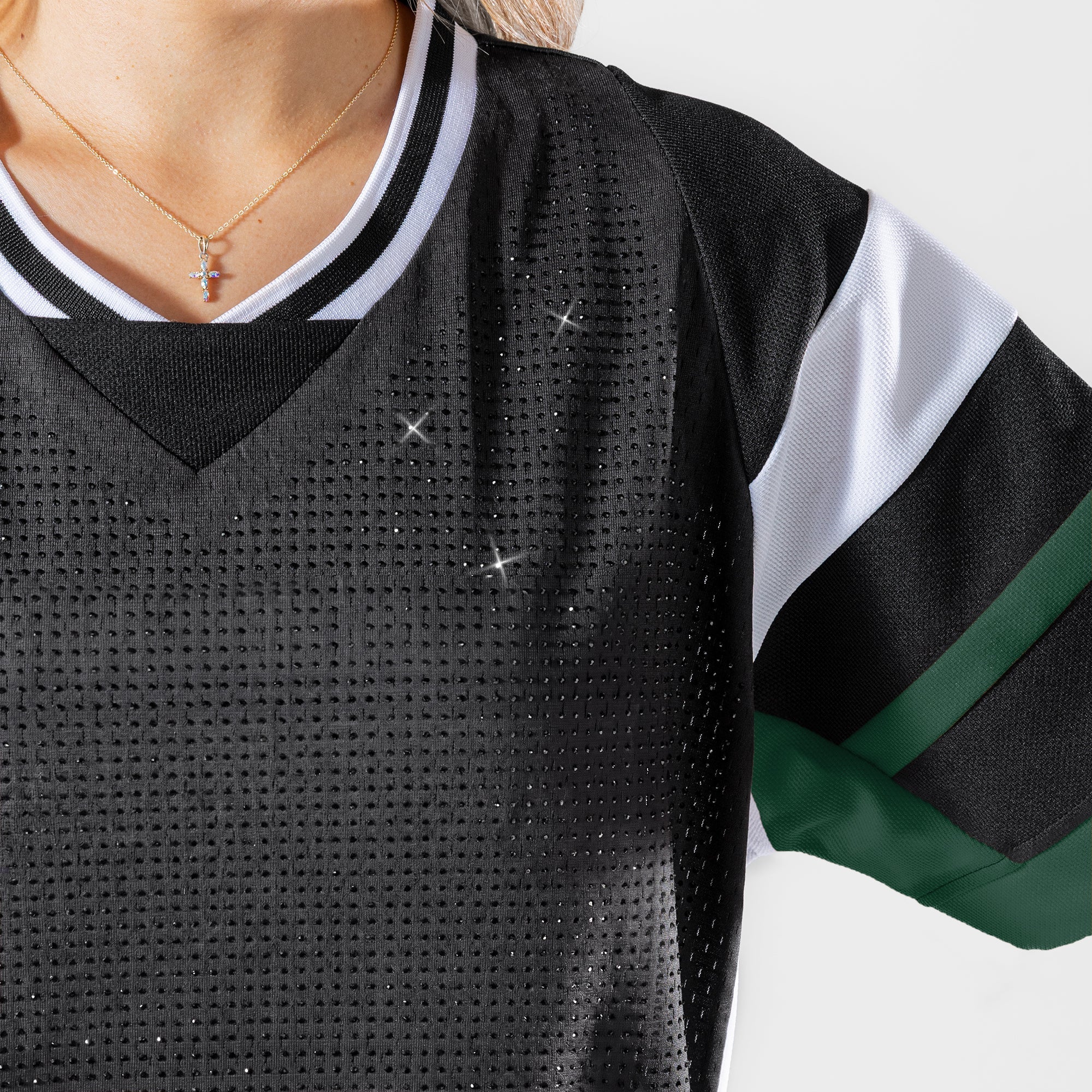 GREEN BAY PACKERS AMPED UP RHINESTONE FASHION TOP