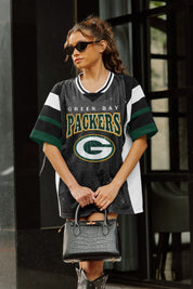 GREEN BAY PACKERS AMPED UP RHINESTONE FASHION TOP