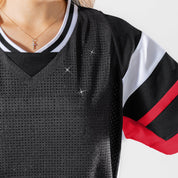 KANSAS CITY CHIEFS AMPED UP RHINESTONE FASHION TOP
