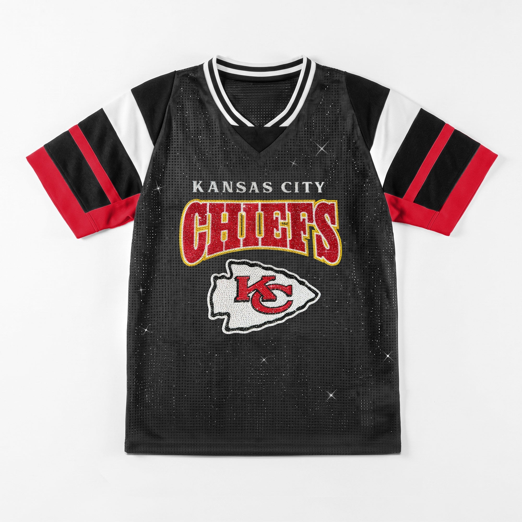 KANSAS CITY CHIEFS AMPED UP RHINESTONE FASHION TOP