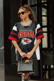 KANSAS CITY CHIEFS AMPED UP RHINESTONE FASHION TOP