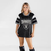LAS VEGAS RAIDERS AMPED UP RHINESTONE FASHION TOP