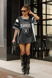 LAS VEGAS RAIDERS AMPED UP RHINESTONE FASHION TOP