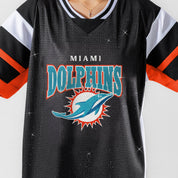 MIAMI DOLPHINS AMPED UP RHINESTONE FASHION TOP