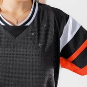 MIAMI DOLPHINS AMPED UP RHINESTONE FASHION TOP