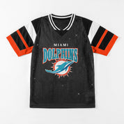MIAMI DOLPHINS AMPED UP RHINESTONE FASHION TOP