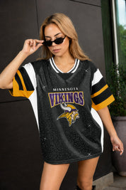 MINNESOTA VIKINGS AMPED UP RHINESTONE FASHION TOP