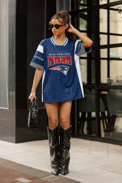 NEW ENGLAND PATRIOTS AMPED UP RHINESTONE FASHION TOP