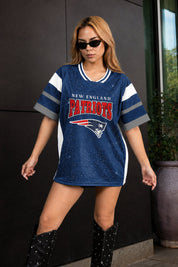 NEW ENGLAND PATRIOTS AMPED UP RHINESTONE FASHION TOP