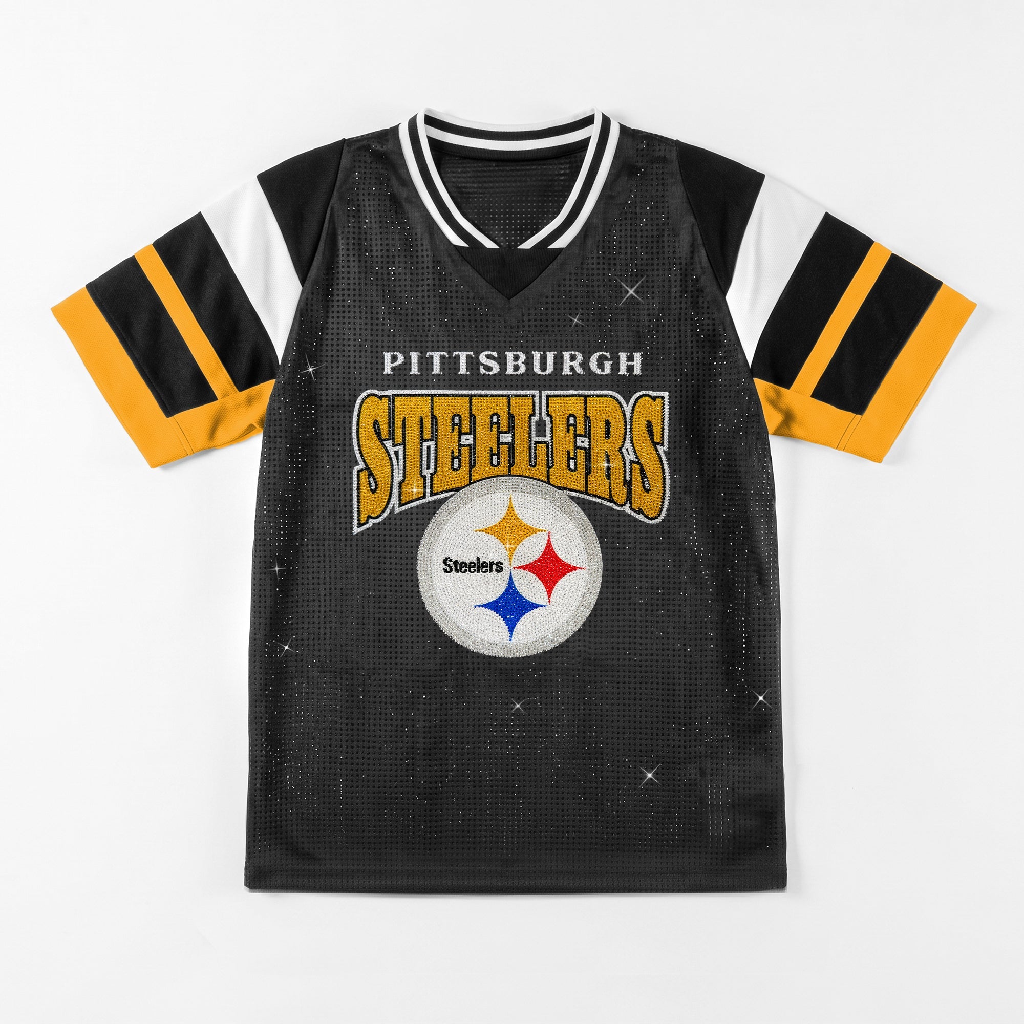 PITTSBURGH STEELERS AMPED UP RHINESTONE FASHION TOP