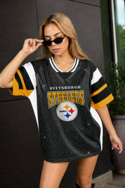 PITTSBURGH STEELERS AMPED UP RHINESTONE FASHION TOP
