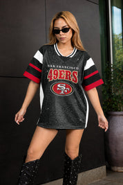 SAN FRANCISCO 49ERS AMPED UP RHINESTONE FASHION TOP