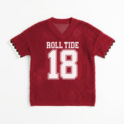ALABAMA CRIMSON TIDE CATCH YOU LATER OPEN KNIT SWEATER