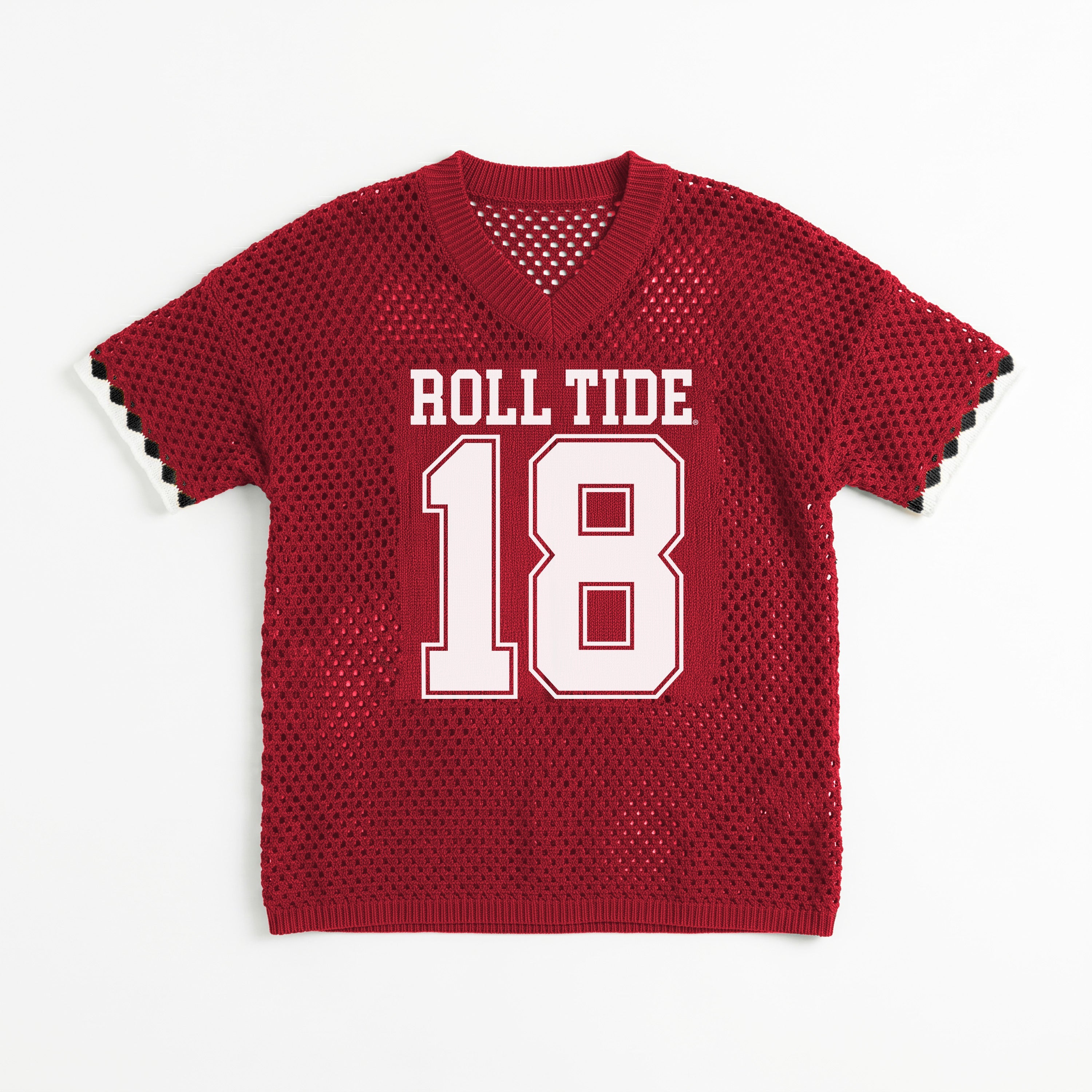 ALABAMA CRIMSON TIDE CATCH YOU LATER OPEN KNIT SWEATER