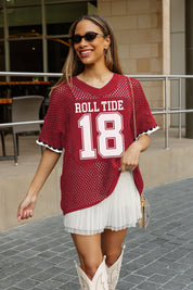 ALABAMA CRIMSON TIDE CATCH YOU LATER OPEN KNIT SWEATER