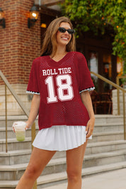 ALABAMA CRIMSON TIDE CATCH YOU LATER OPEN KNIT SWEATER