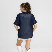 DALLAS COWBOYS CATCH YOU LATER OPEN KNIT SWEATER