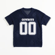 DALLAS COWBOYS CATCH YOU LATER OPEN KNIT SWEATER