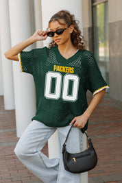 GREEN BAY PACKERS CATCH YOU LATER OPEN KNIT SWEATER