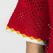 KANSAS CITY CHIEFS CATCH YOU LATER OPEN KNIT SWEATER