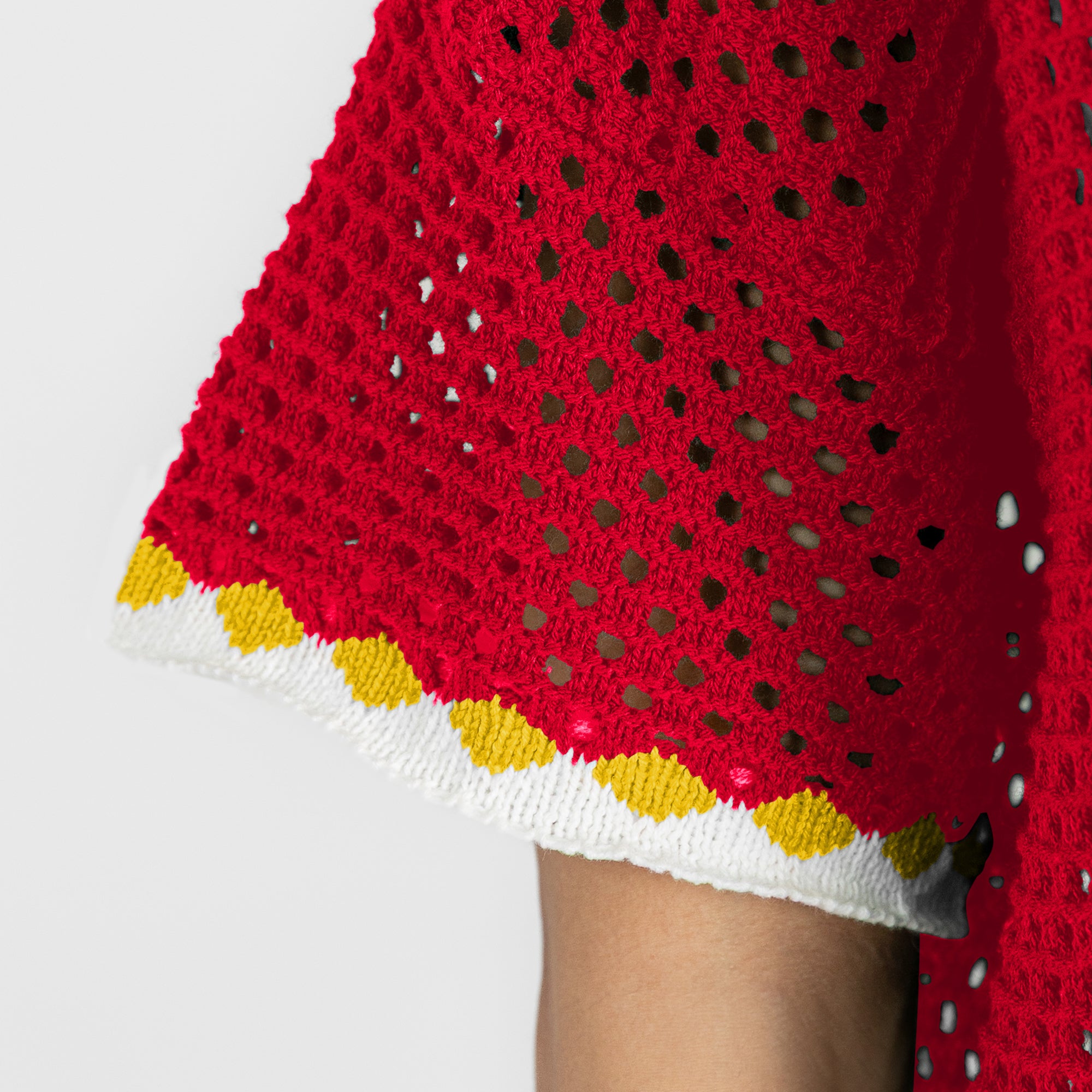 KANSAS CITY CHIEFS CATCH YOU LATER OPEN KNIT SWEATER