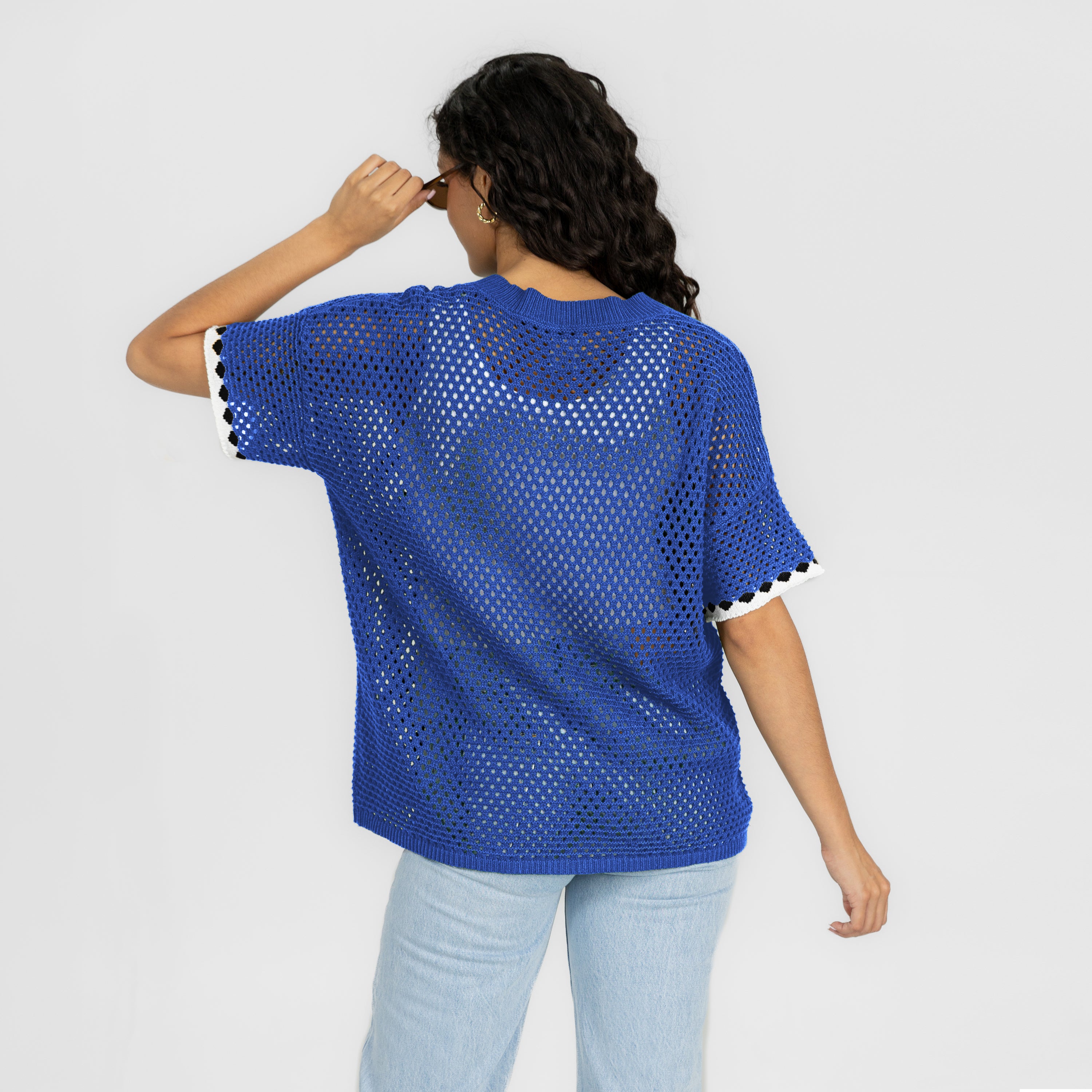 KENTUCKY WILDCATS CATCH YOU LATER OPEN KNIT SWEATER