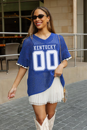 KENTUCKY WILDCATS CATCH YOU LATER OPEN KNIT SWEATER