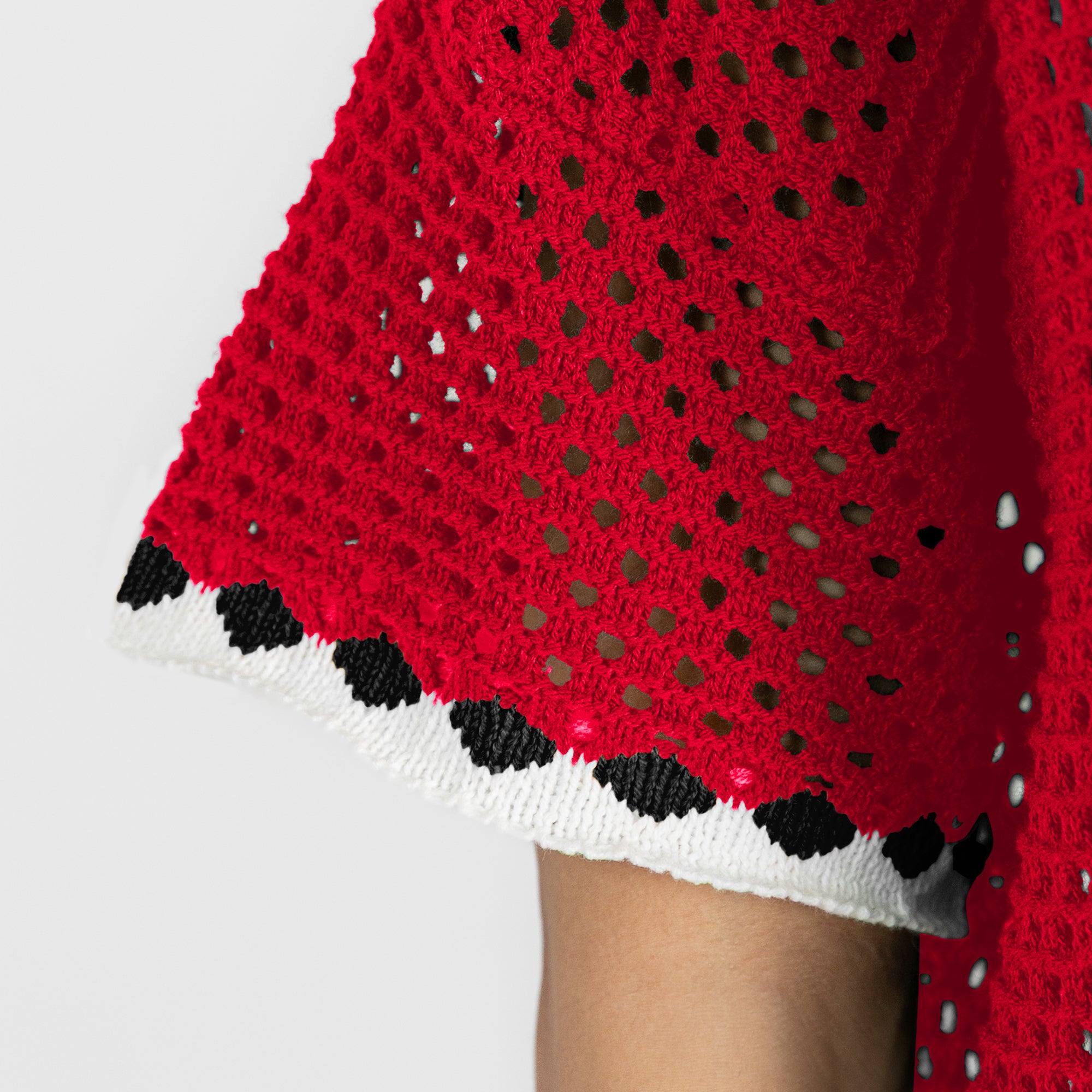 NEBRASKA CORNHUSKERS CATCH YOU LATER OPEN KNIT SWEATER