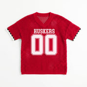 NEBRASKA CORNHUSKERS CATCH YOU LATER OPEN KNIT SWEATER