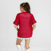 SAN FRANCISCO 49ERS CATCH YOU LATER OPEN KNIT SWEATER