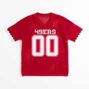 SAN FRANCISCO 49ERS CATCH YOU LATER OPEN KNIT SWEATER