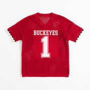 OHIO STATE BUCKEYES CATCH YOU LATER OPEN KNIT SWEATER