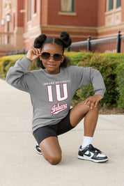 INDIANA HOOSIERS PURE MOTION KIDS VINTAGE WASH CORDED PULLOVER