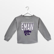 KANSAS STATE WILDCATS PURE MOTION KIDS VINTAGE WASH CORDED PULLOVER