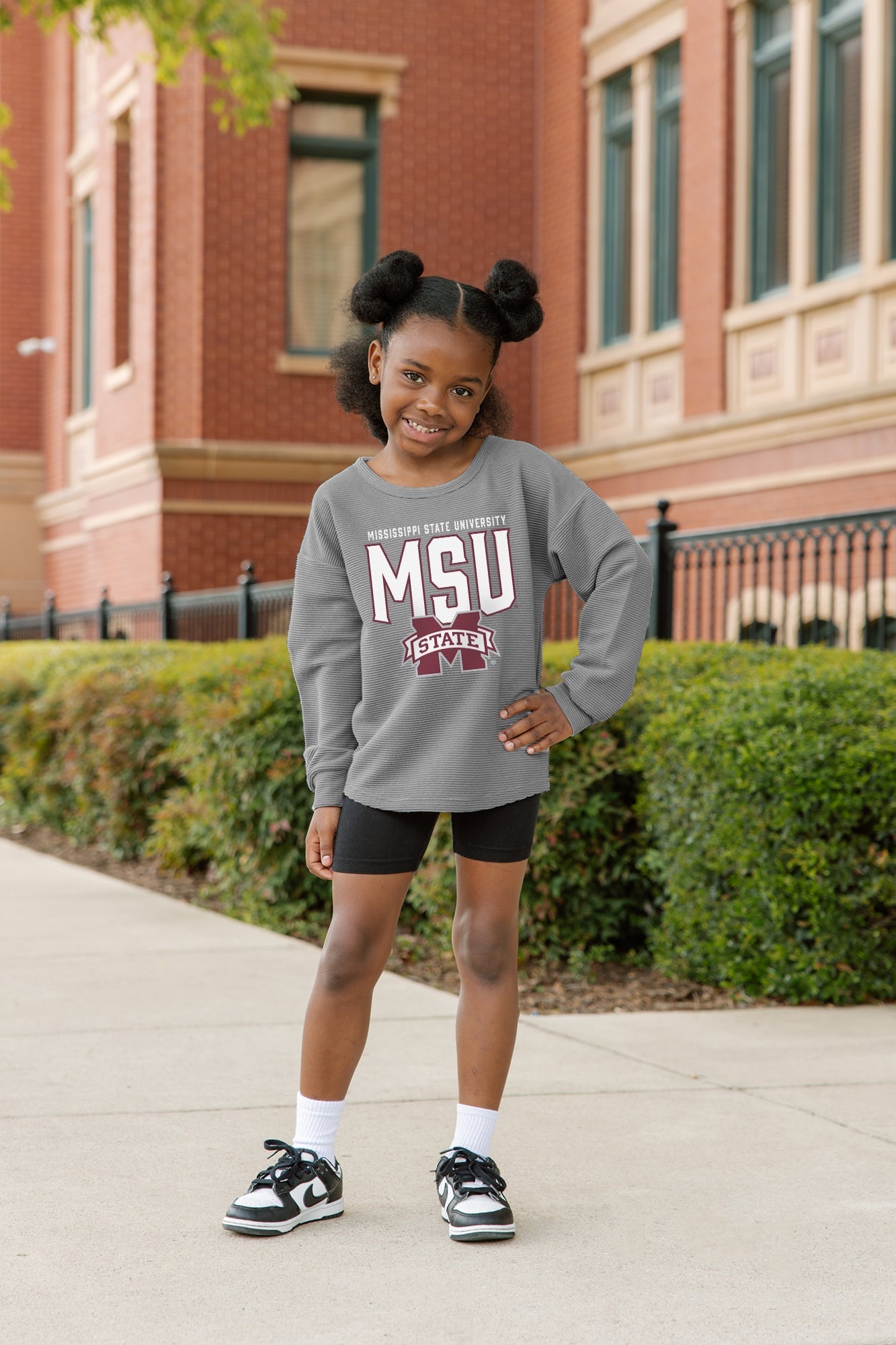 MISSISSIPPI STATE BULLDOGS PURE MOTION KIDS VINTAGE WASH CORDED PULLOVER