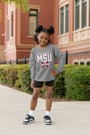 MISSISSIPPI STATE BULLDOGS PURE MOTION KIDS VINTAGE WASH CORDED PULLOVER