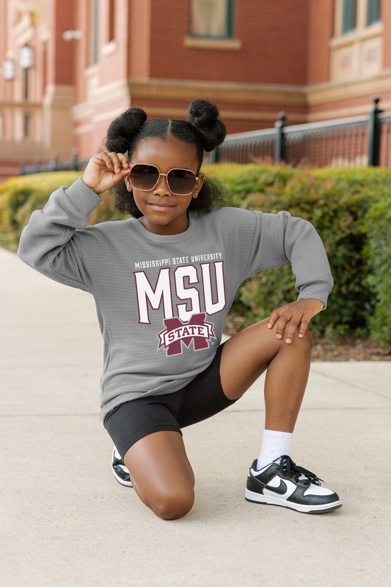 MISSISSIPPI STATE BULLDOGS PURE MOTION KIDS VINTAGE WASH CORDED PULLOVER