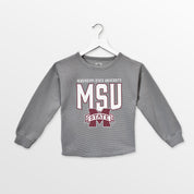 MISSISSIPPI STATE BULLDOGS PURE MOTION KIDS VINTAGE WASH CORDED PULLOVER