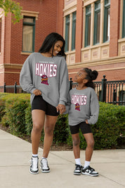 VIRGINIA TECH HOKIES PURE MOTION KIDS VINTAGE WASH CORDED PULLOVER