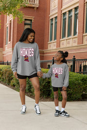 VIRGINIA TECH HOKIES PURE MOTION KIDS VINTAGE WASH CORDED PULLOVER