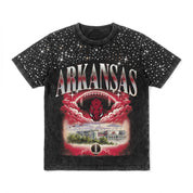 ARKANSAS RAZORBACKS SKY'S THE LIMIT KIDS VINTAGE WASH RHINESTONE TEE