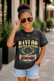 BAYLOR BEARS SKY'S THE LIMIT KIDS VINTAGE WASH RHINESTONE TEE