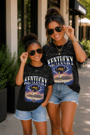 KENTUCKY WILDCATS SKY'S THE LIMIT KIDS VINTAGE WASH RHINESTONE TEE