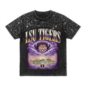 LSU TIGERS SKY'S THE LIMIT KIDS VINTAGE WASH RHINESTONE TEE
